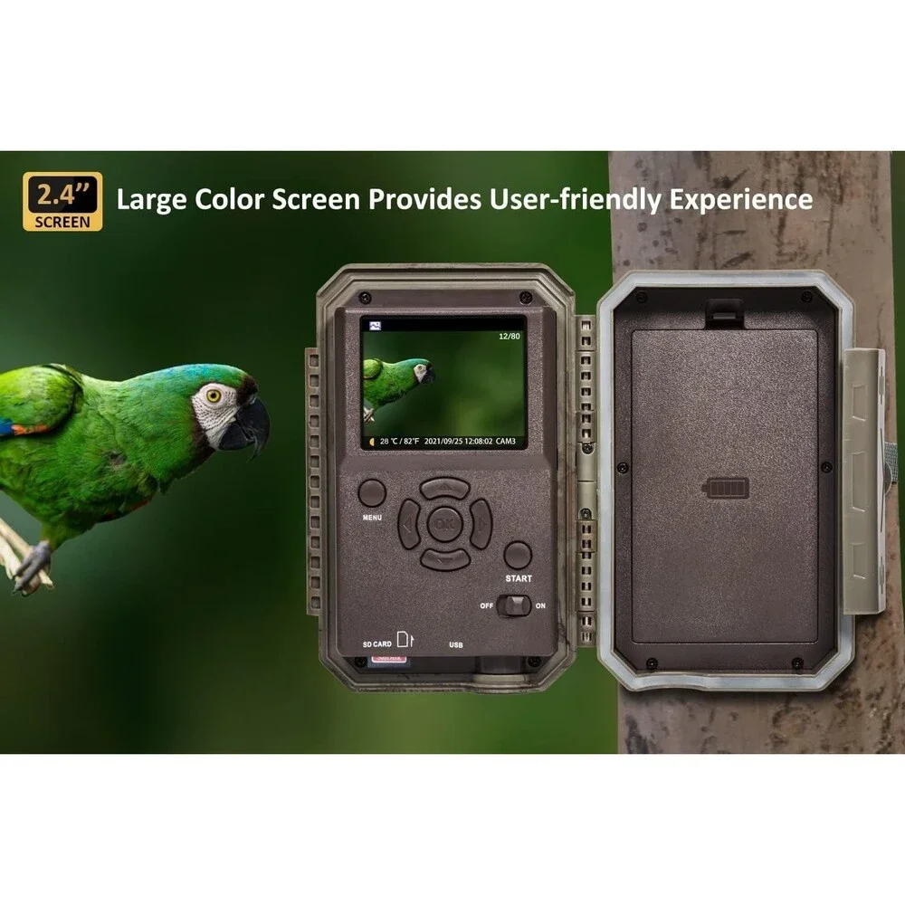 Meidase P60 Pro Trail Camera, 2K 48MP, Clear 100ft Night Vision Motion Activated